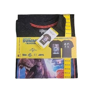 Adult Unisex Universal Mineral Wash Fabric Ribbed Knit Collar Family Tee Medium